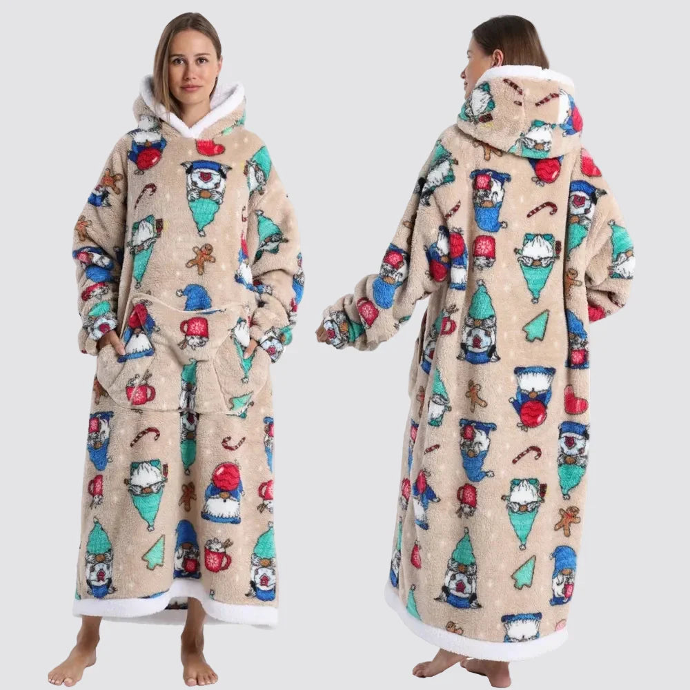 Fleece Oversized Hoodie Gezellige Stijlvolle Slaapzak Hoodie - Image 14