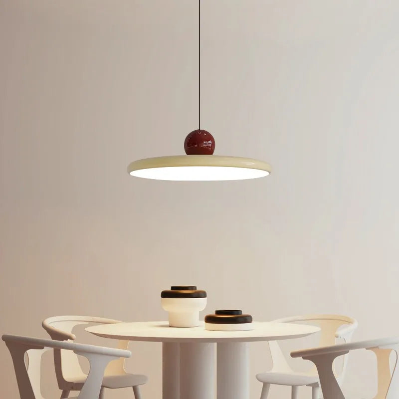 Flying Saucer Cream LED Pendant