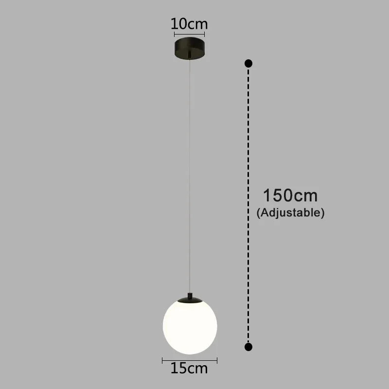 Luna Glass Globe Pendant Light