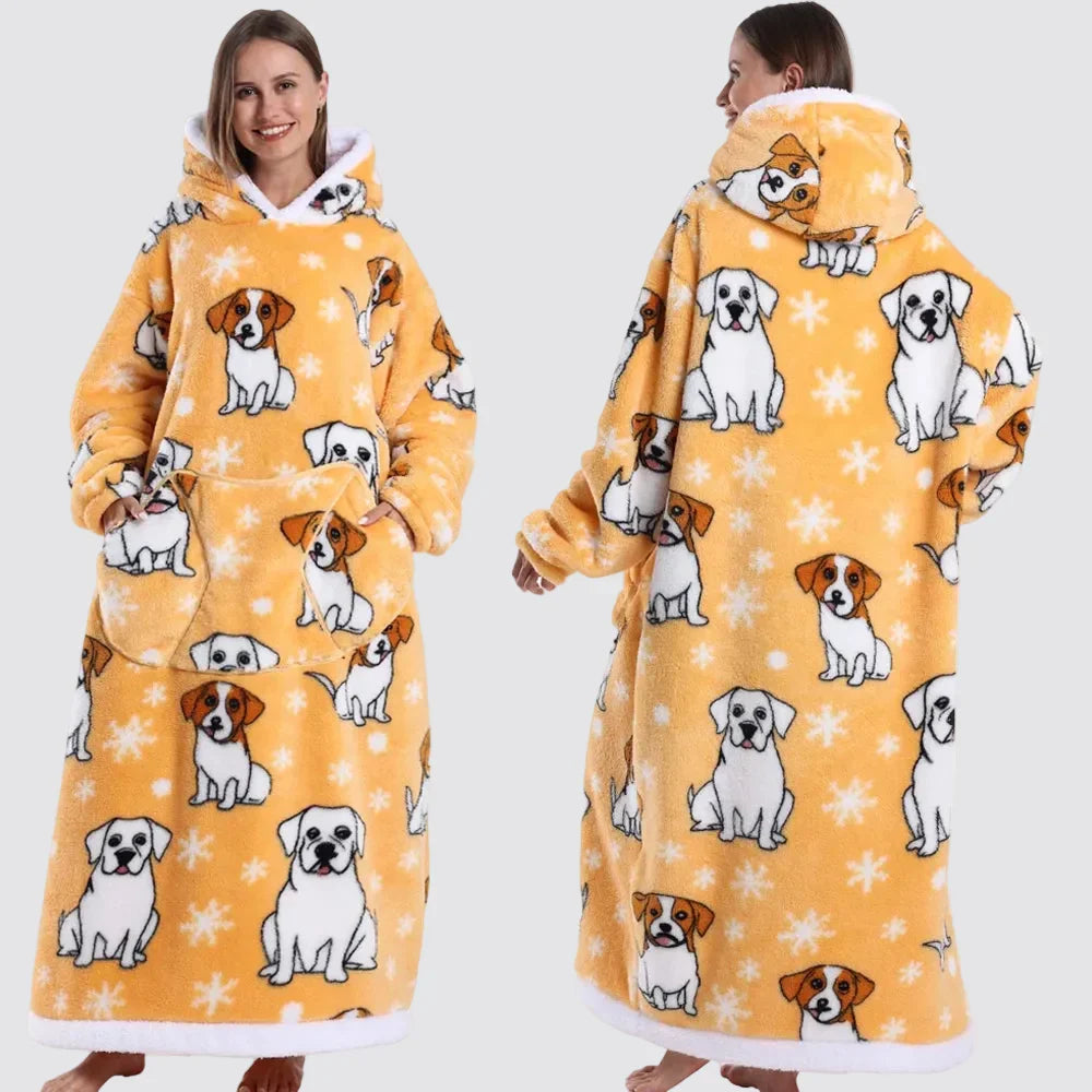 Fleece Oversized Hoodie Gezellige Stijlvolle Slaapzak Hoodie - Image 34
