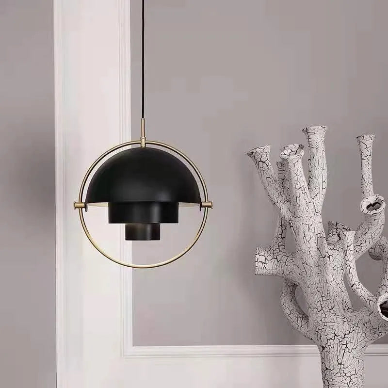 Sculptural Metal Nordic Pendant