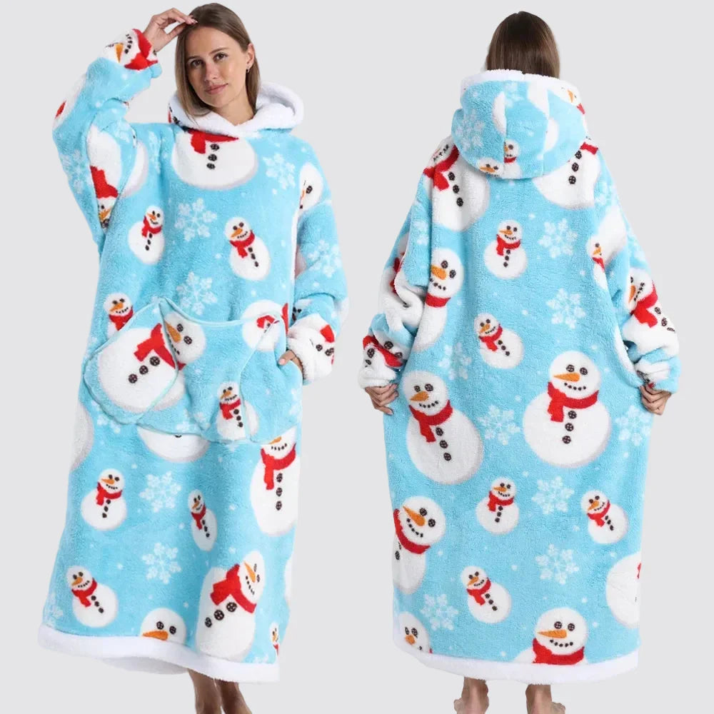 Fleece Oversized Hoodie Gezellige Stijlvolle Slaapzak Hoodie - Image 30