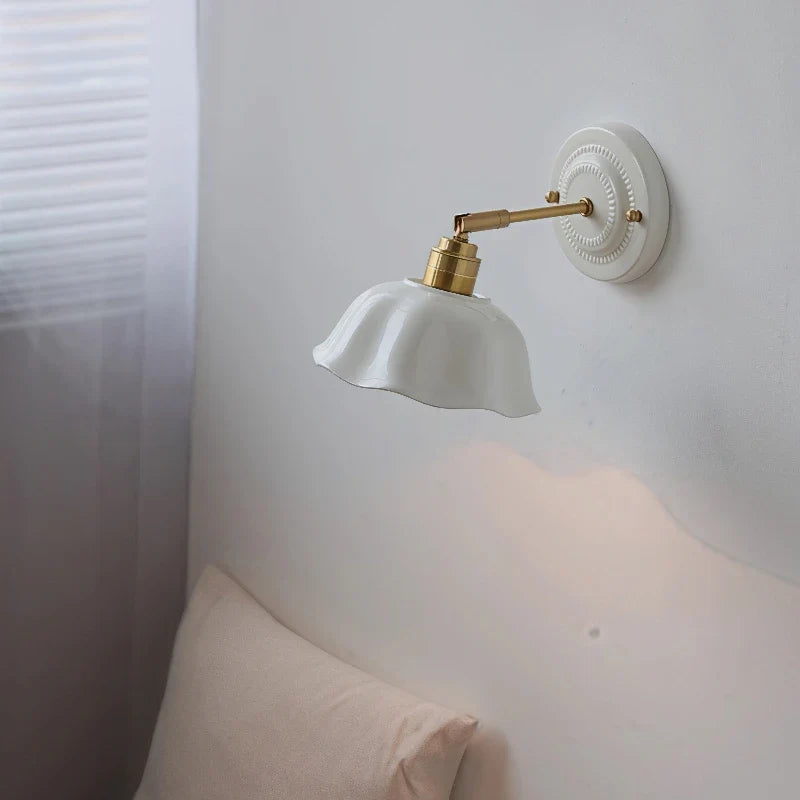 Cream Ceramic Nordic Wall Lamp