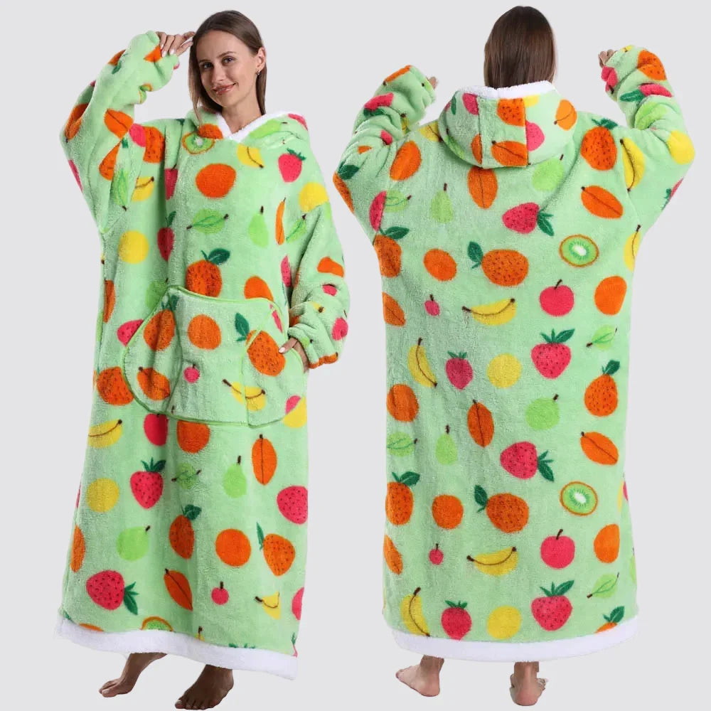 Fleece Oversized Hoodie Gezellige Stijlvolle Slaapzak Hoodie - Image 6