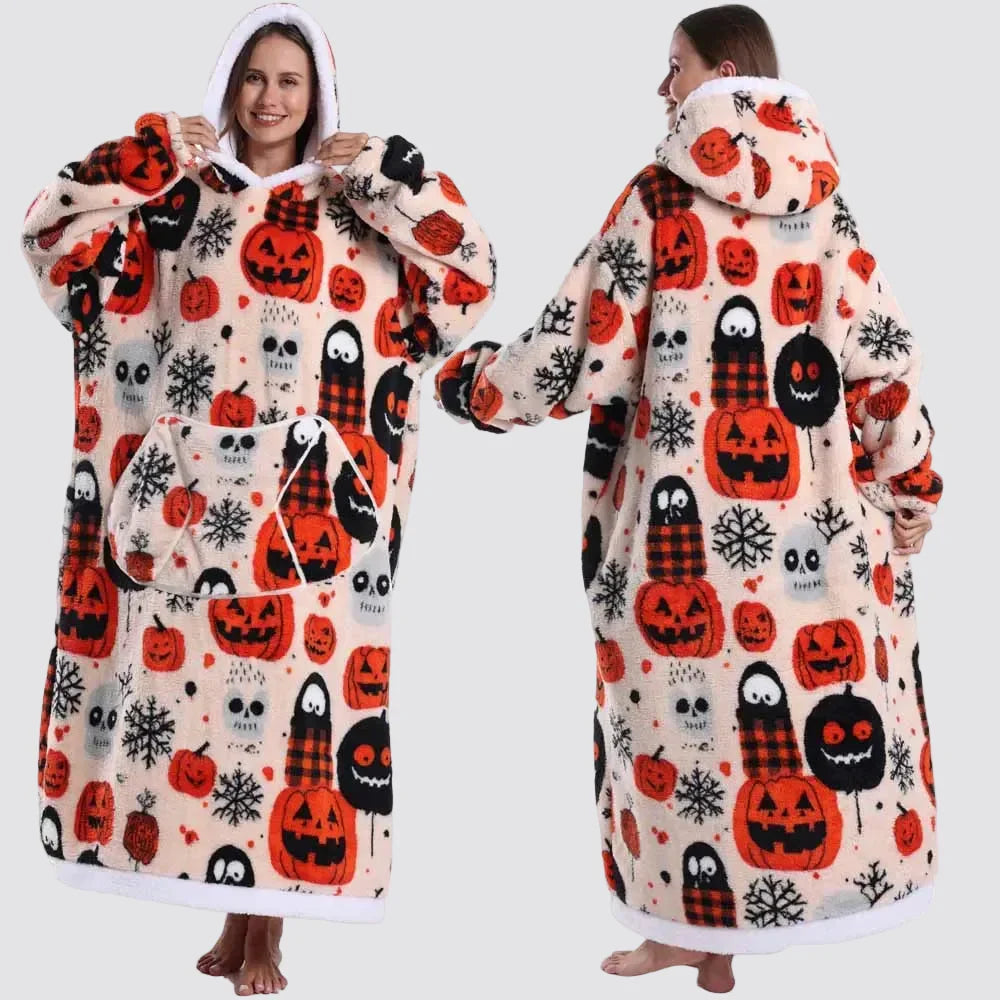 Fleece Oversized Hoodie Gezellige Stijlvolle Slaapzak Hoodie - Image 5