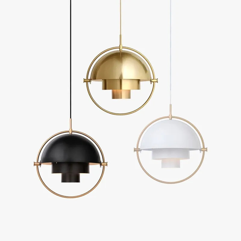 Sculptural Metal Nordic Pendant