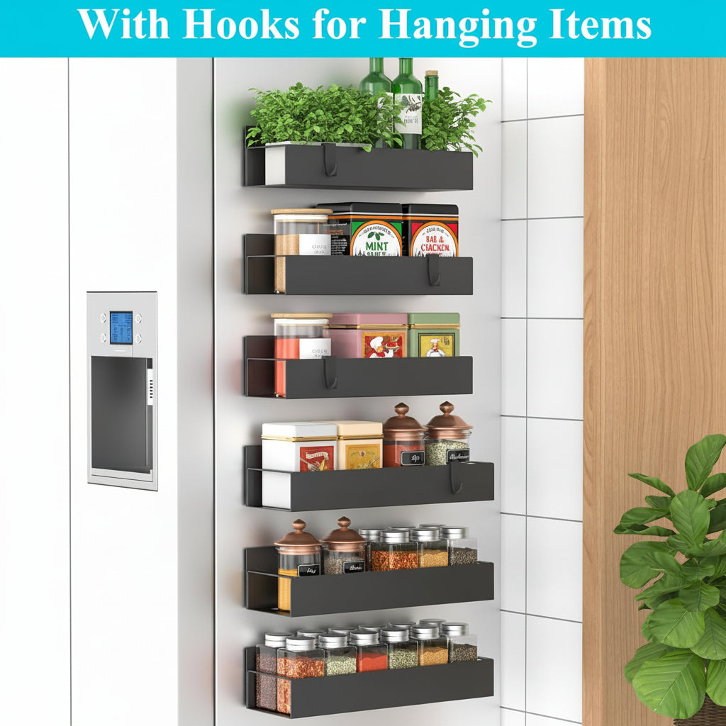 Magnetic Fridge Spice Rack Organiser Set