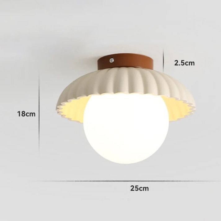 Iron & Glass Hallway Ceiling Light