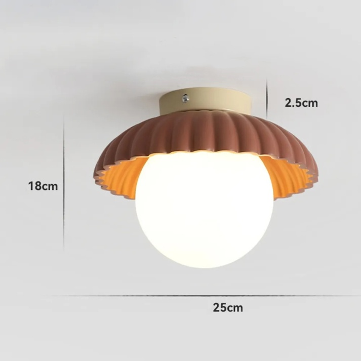 Iron & Glass Hallway Ceiling Light