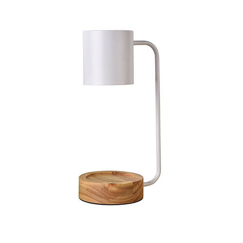 Japanese Wood & Metal Table Lamp