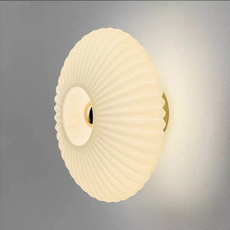 Vintage Striped Disc Wall Sconce