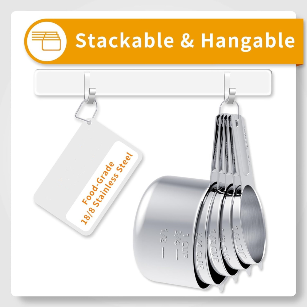 Stainless Steel Measuring Cups & Spoons Set