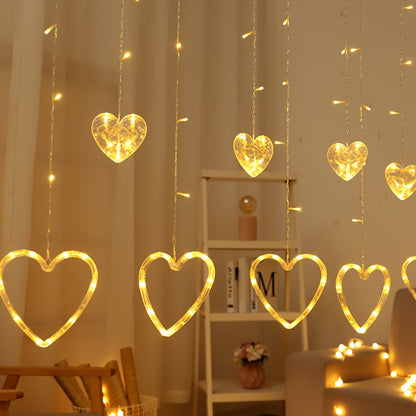 Heart Shaped Warm LED String Lights