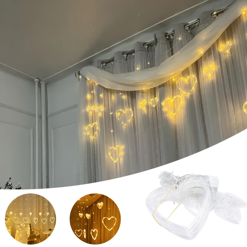 Heart Shaped Warm LED String Lights