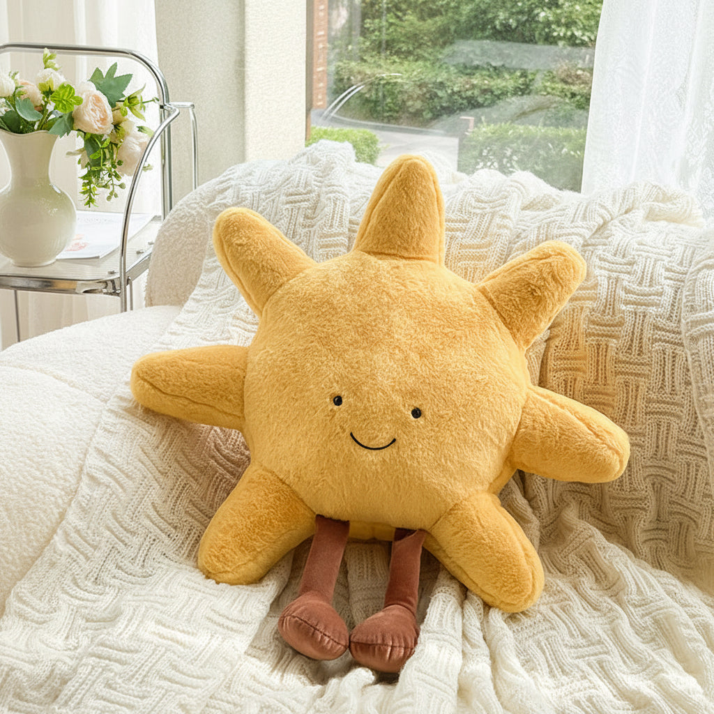 Sun & Moon Plush Velvet Throw Pillow