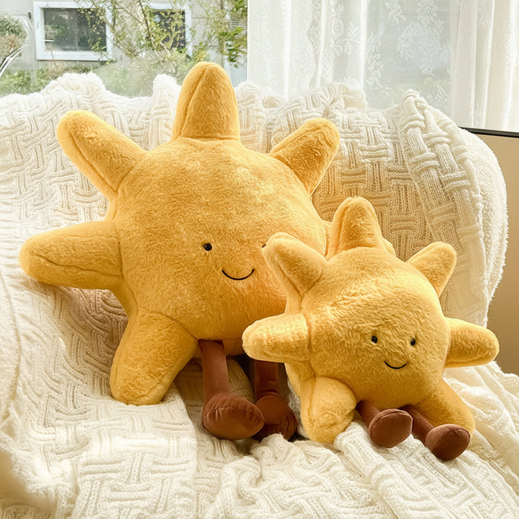 Sun & Moon Plush Velvet Throw Pillow