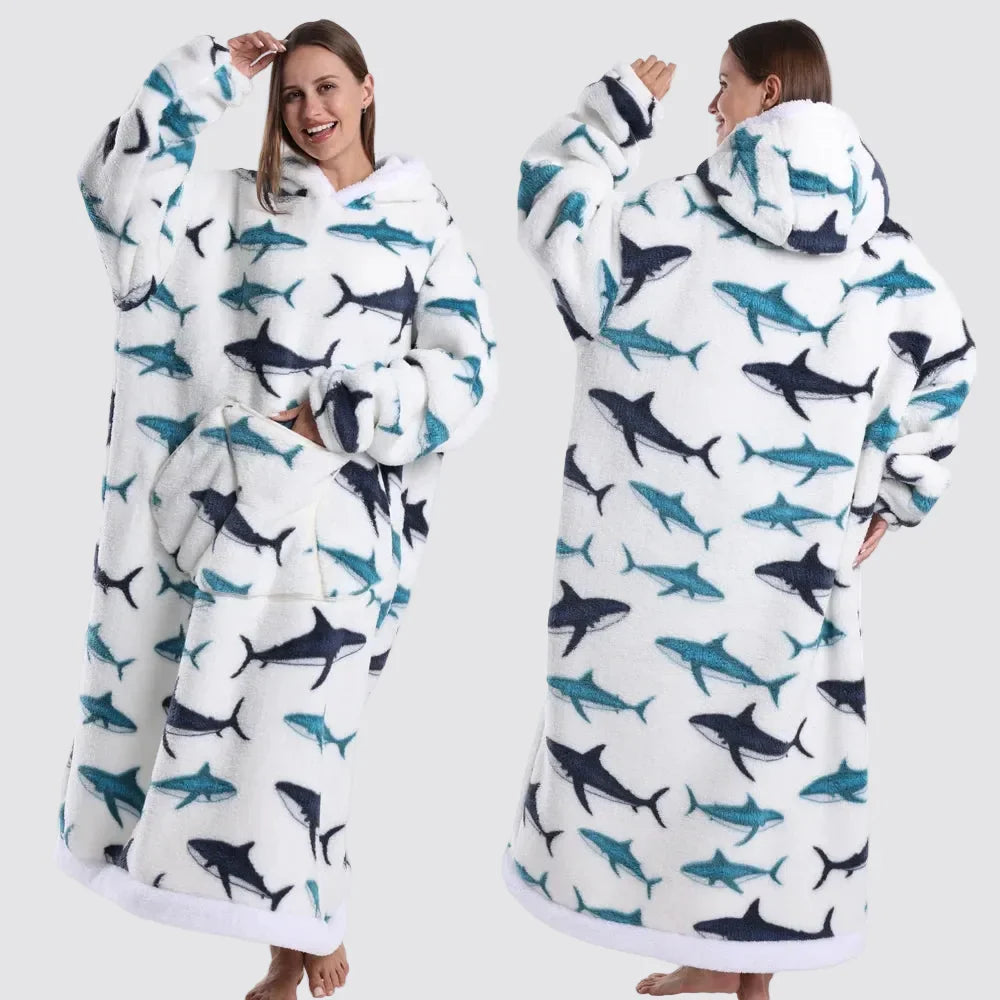 Fleece Oversized Hoodie Gezellige Stijlvolle Slaapzak Hoodie - Image 22