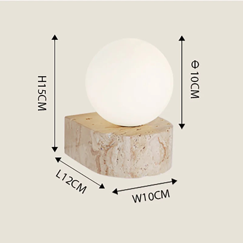 Travertine Japanese LED Wall Sconce