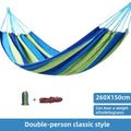 Striped Canvas Double Swing Hammock