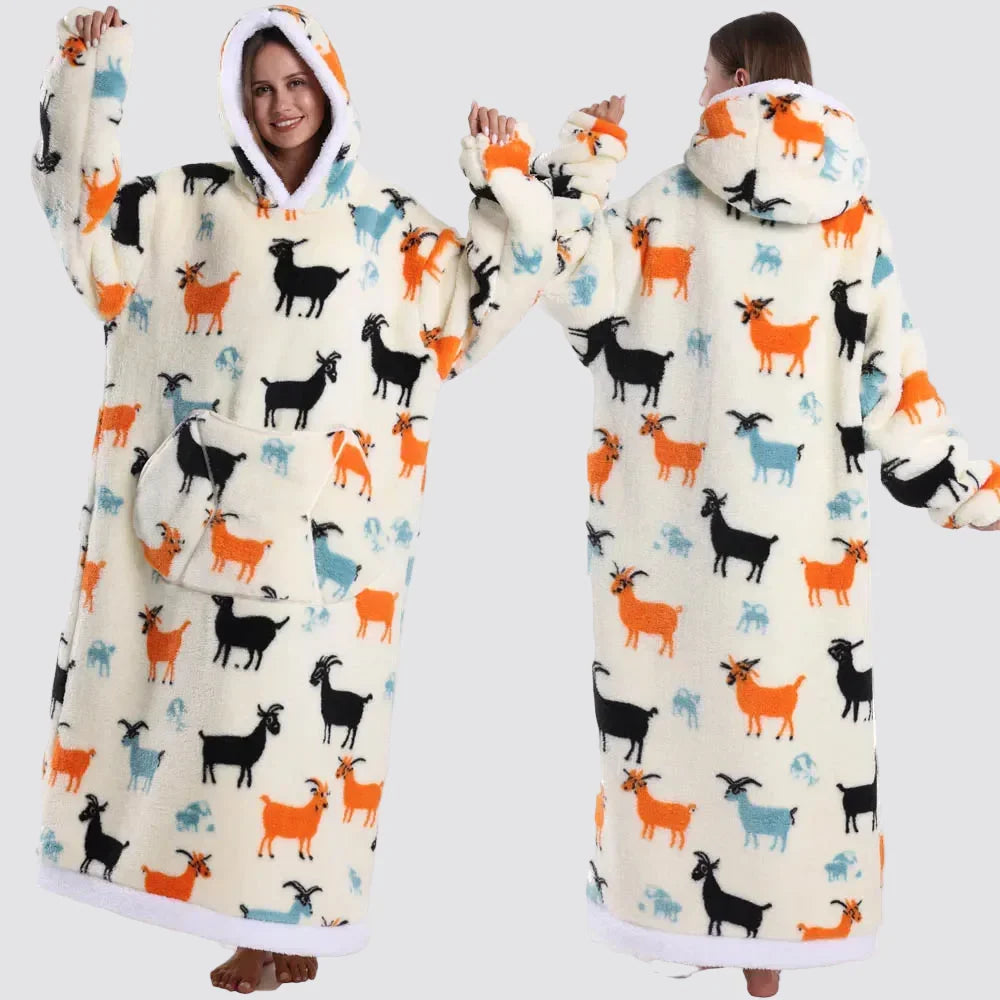 Fleece Oversized Hoodie Gezellige Stijlvolle Slaapzak Hoodie - Image 8