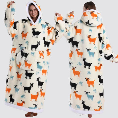 Fleece Oversized Hoodie Gezellige Stijlvolle Slaapzak Hoodie - Image 8
