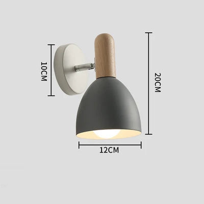 Nordic Wooden Adjustable Wall Lamp