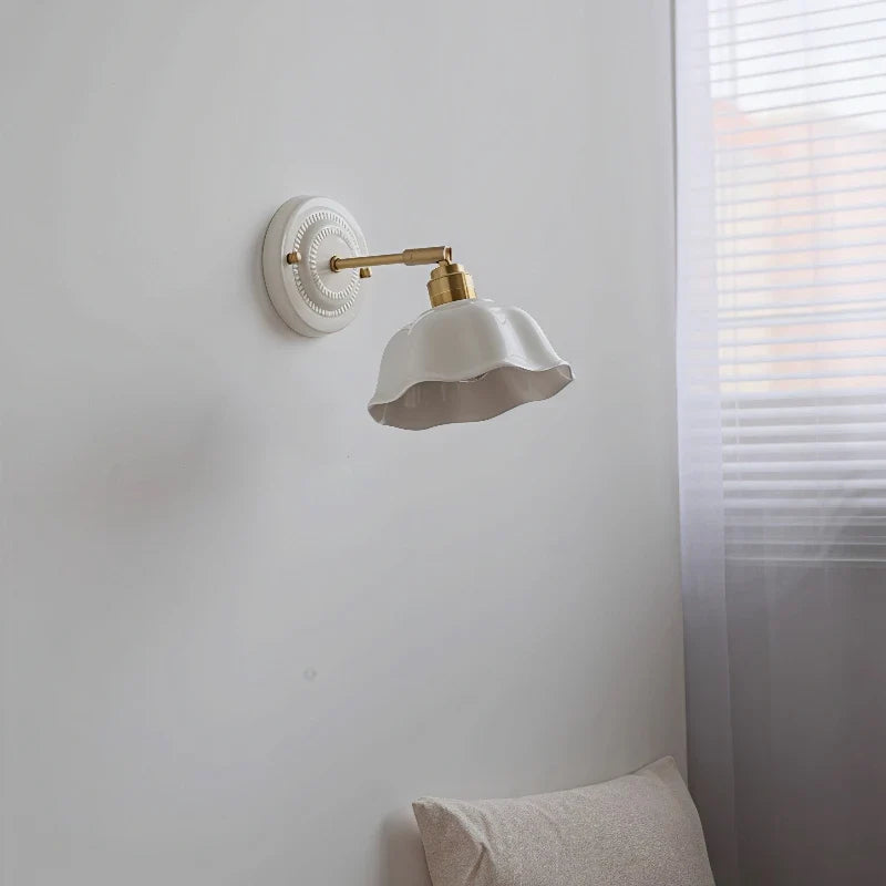Cream Ceramic Nordic Wall Lamp