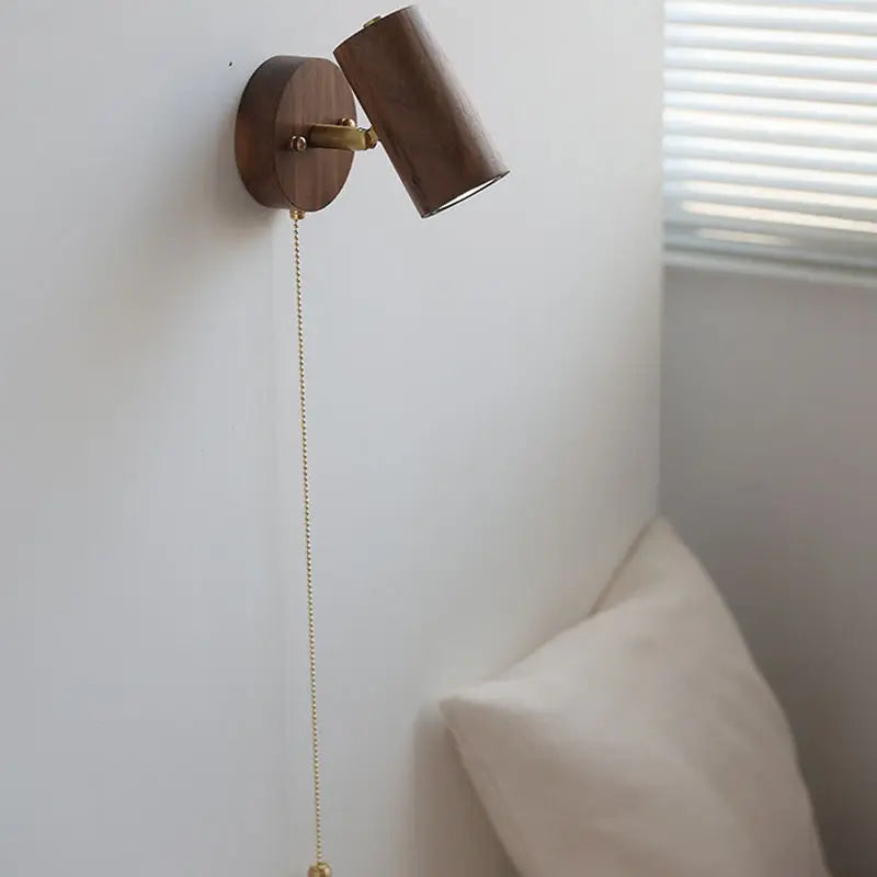 Arlo Walnut LED Spotlight Wall Lamp
