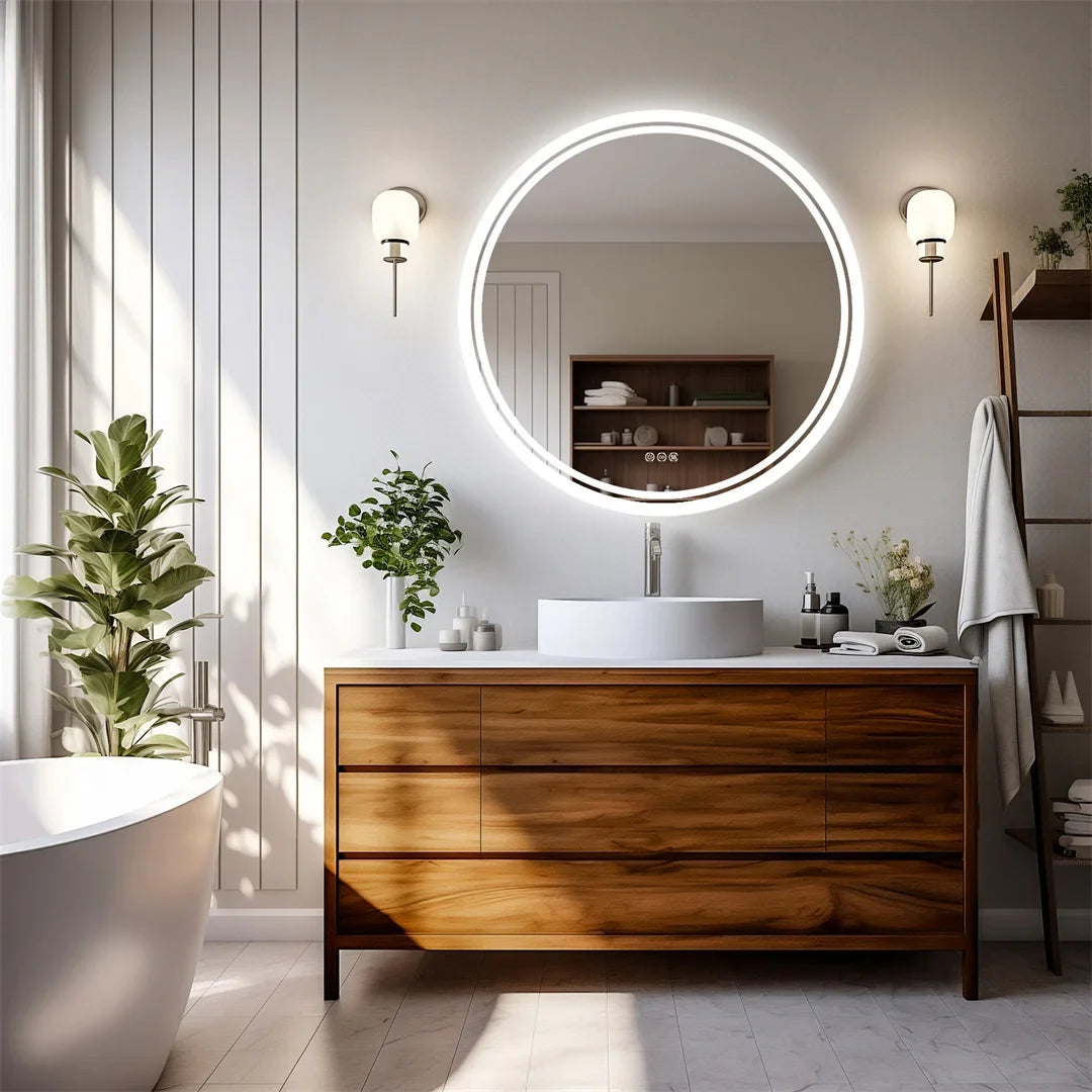 LuvoRound Touch LED Bathroom Mirror