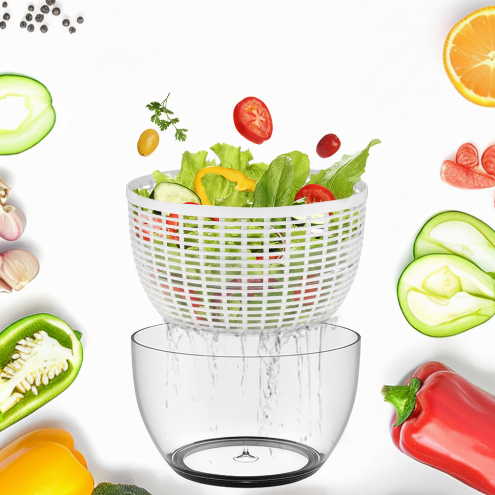 Manual Pump Salad Spinner Bowl