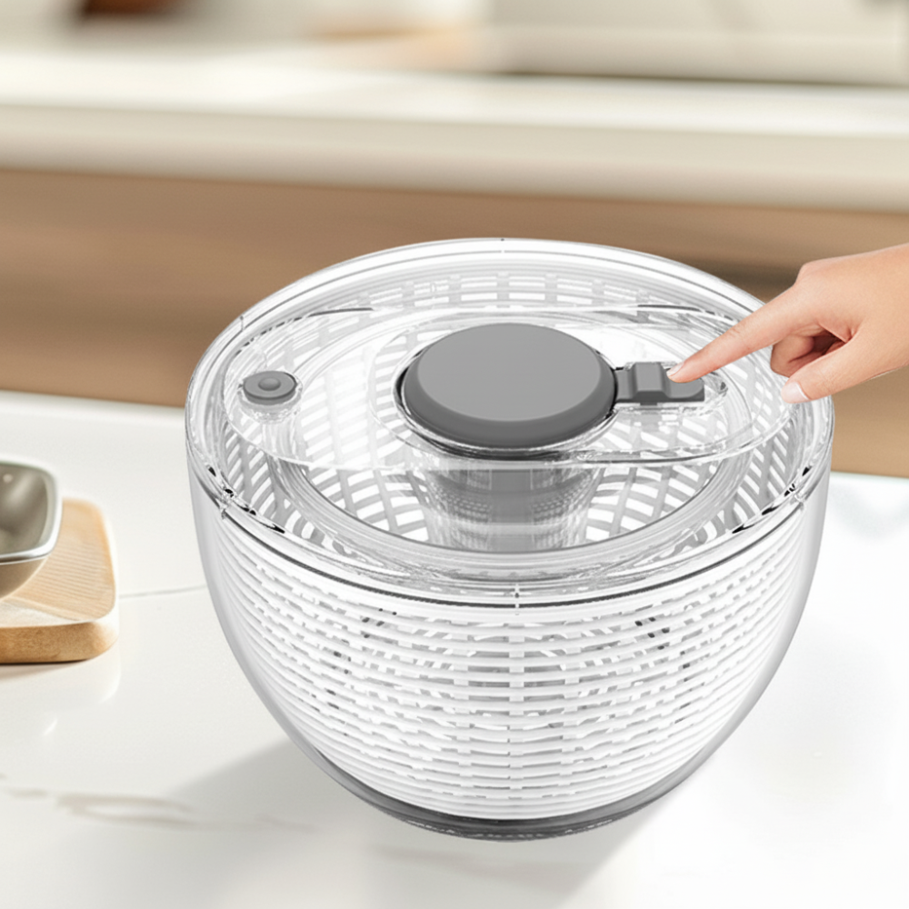 Manual Pump Salad Spinner Bowl