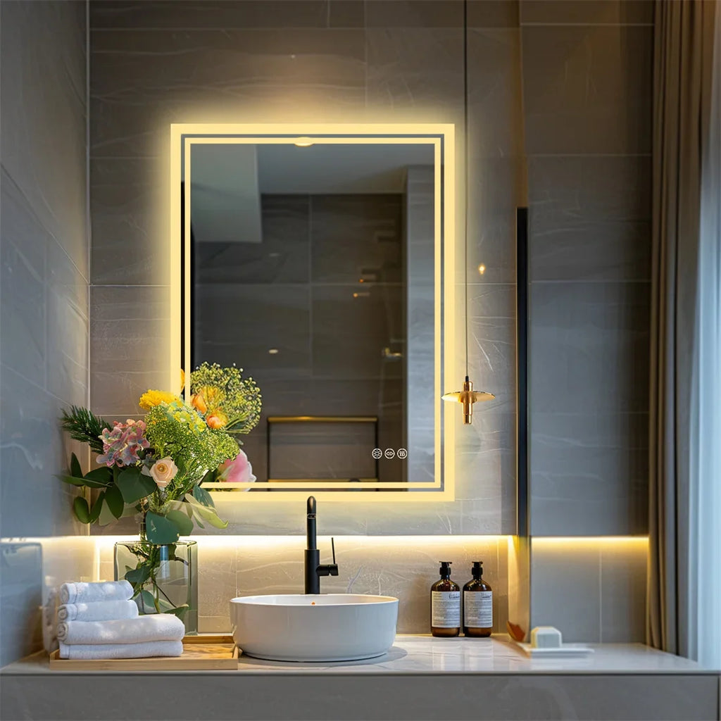 LuvoGlow Frameless LED Bathroom Mirror