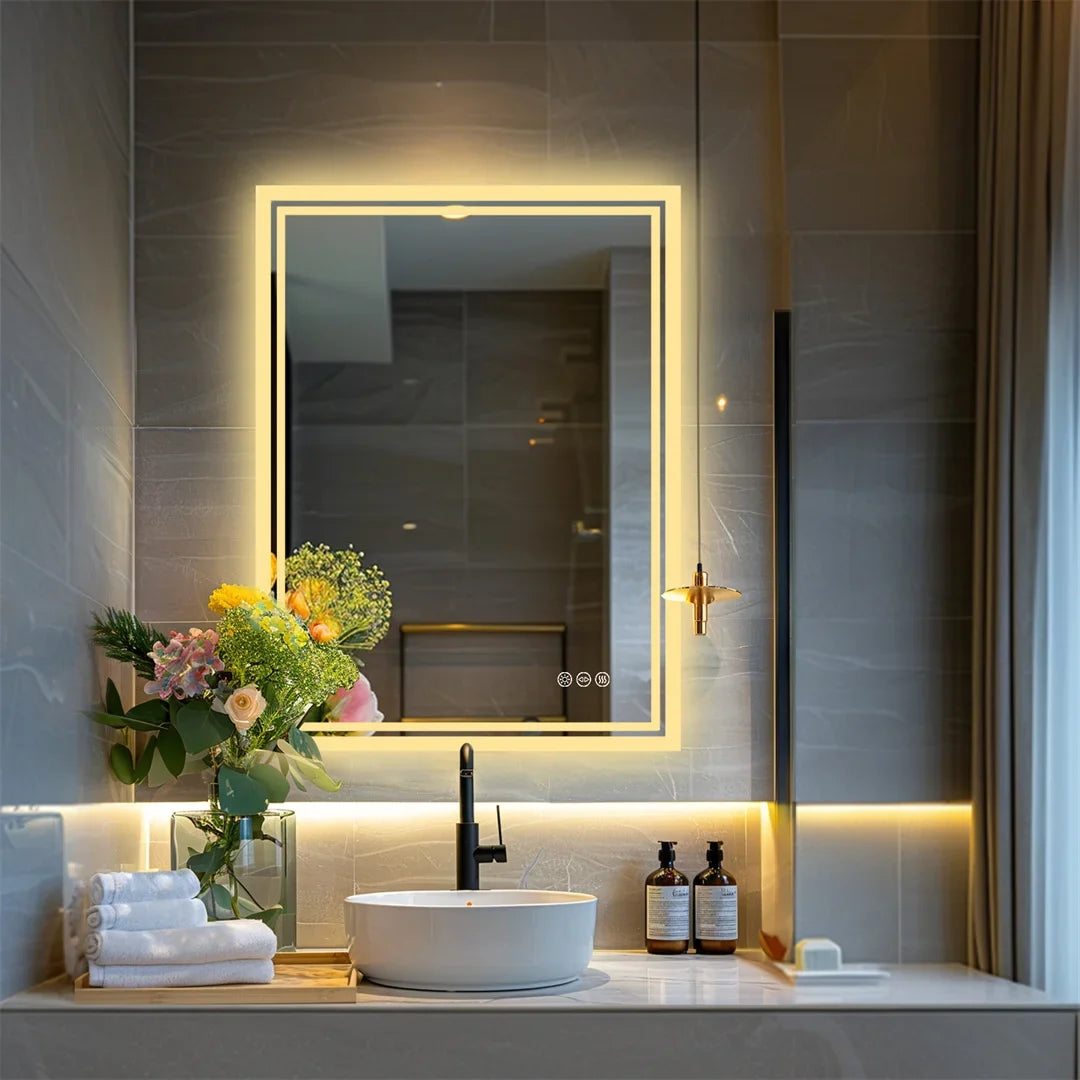 LuvoGlow Frameless LED Bathroom Mirror