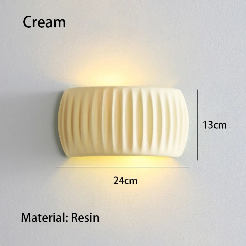 French Textured Resin Wall Lamp