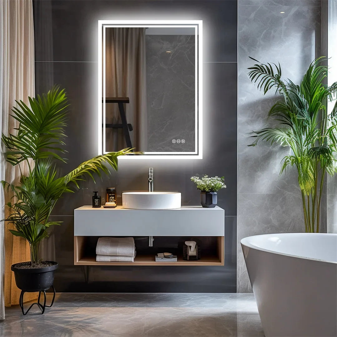 LuvoGlow Frameless LED Bathroom Mirror