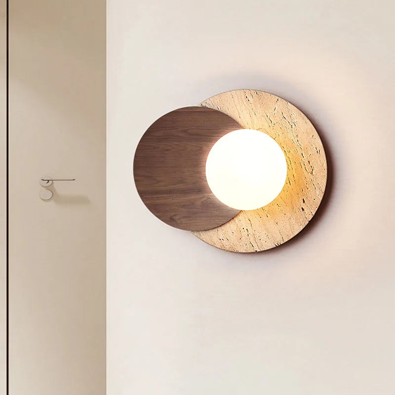 Wabi-Sabi Stone Textured Wall Lamp