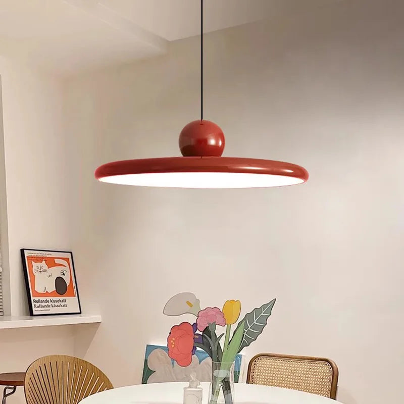 Flying Saucer Cream LED Pendant