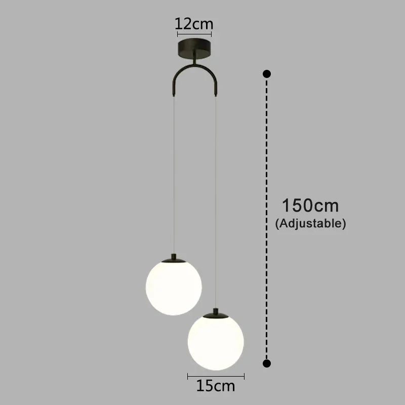Luna Glass Globe Pendant Light