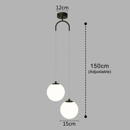 Luna Glass Globe Pendant Light