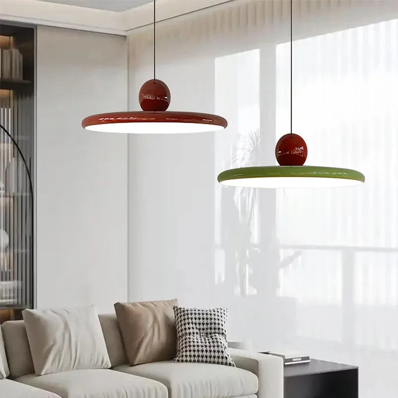 Flying Saucer Cream LED Pendant