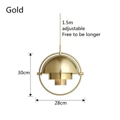 Sculptural Metal Nordic Pendant