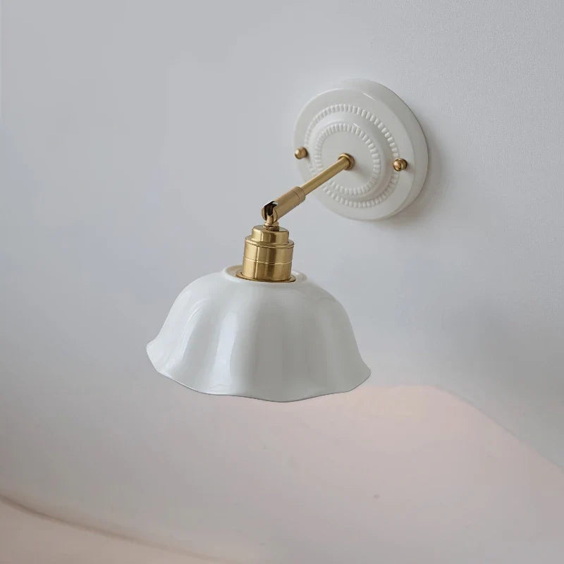 Cream Ceramic Nordic Wall Lamp