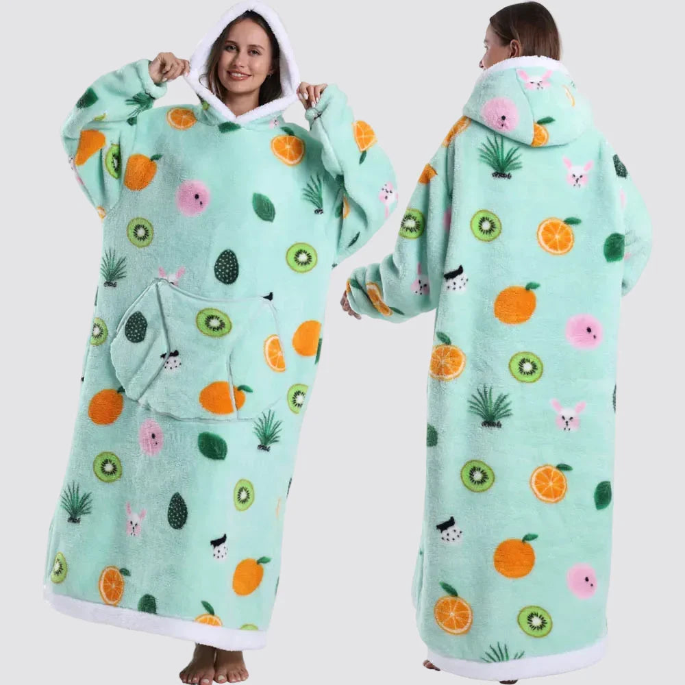 Fleece Oversized Hoodie Gezellige Stijlvolle Slaapzak Hoodie - Image 18
