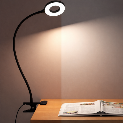 Flexible Clip-On LED Desk Reading Lamp