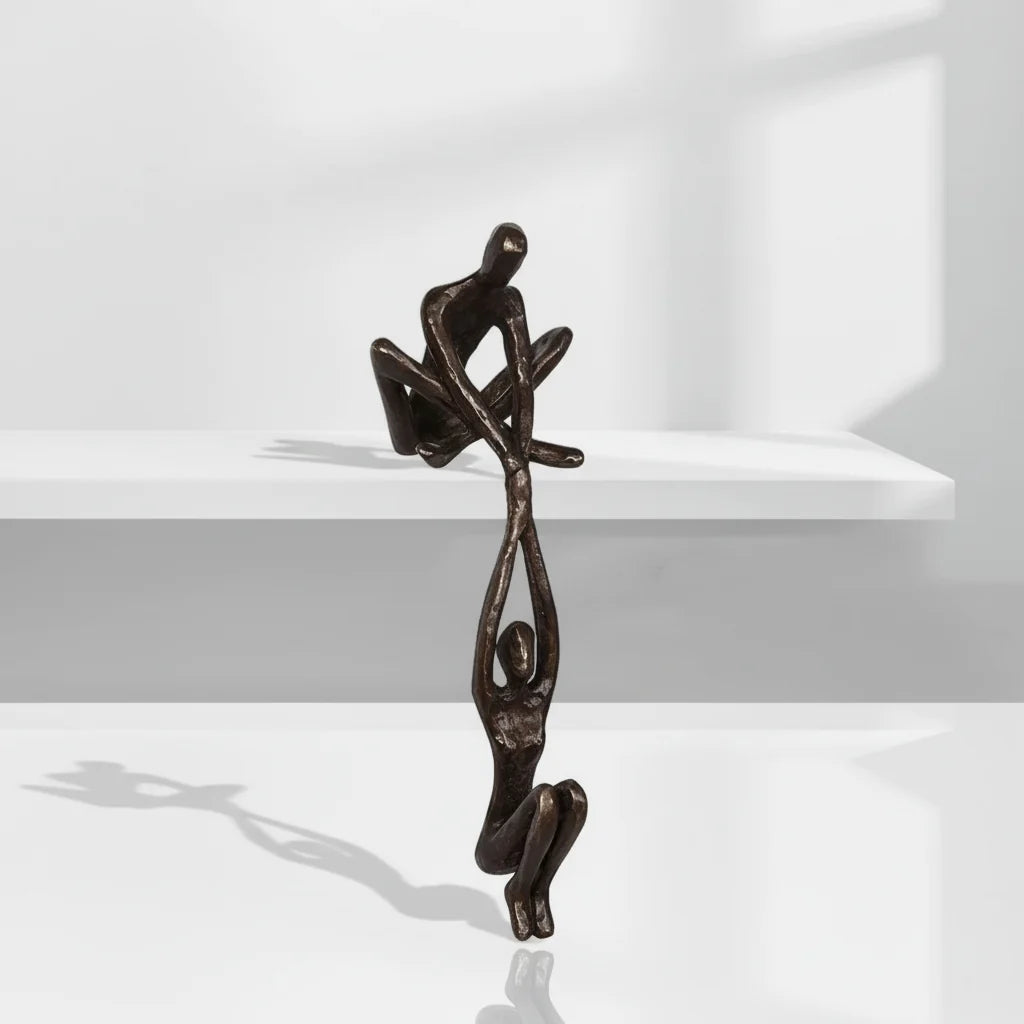 Romantic Resin Couple Sculpture Decor