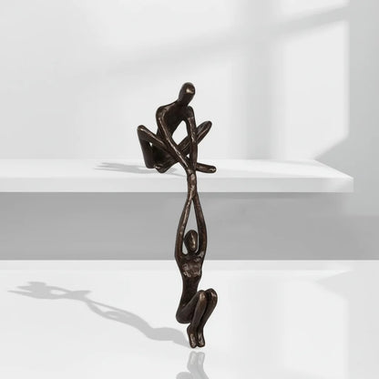 Romantic Resin Couple Sculpture Decor