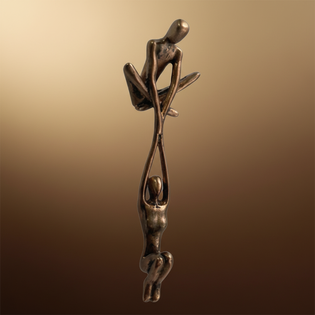Romantic Resin Couple Sculpture Decor