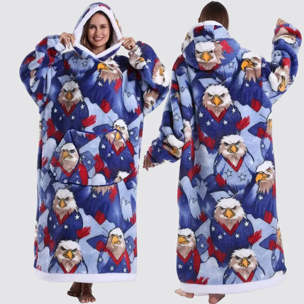 Fleece Oversized Hoodie Gezellige Stijlvolle Slaapzak Hoodie - Image 21