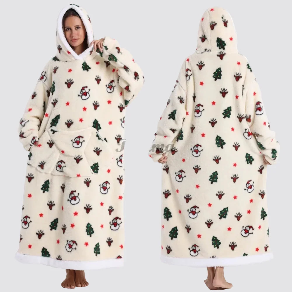 Fleece Oversized Hoodie Gezellige Stijlvolle Slaapzak Hoodie - Image 17