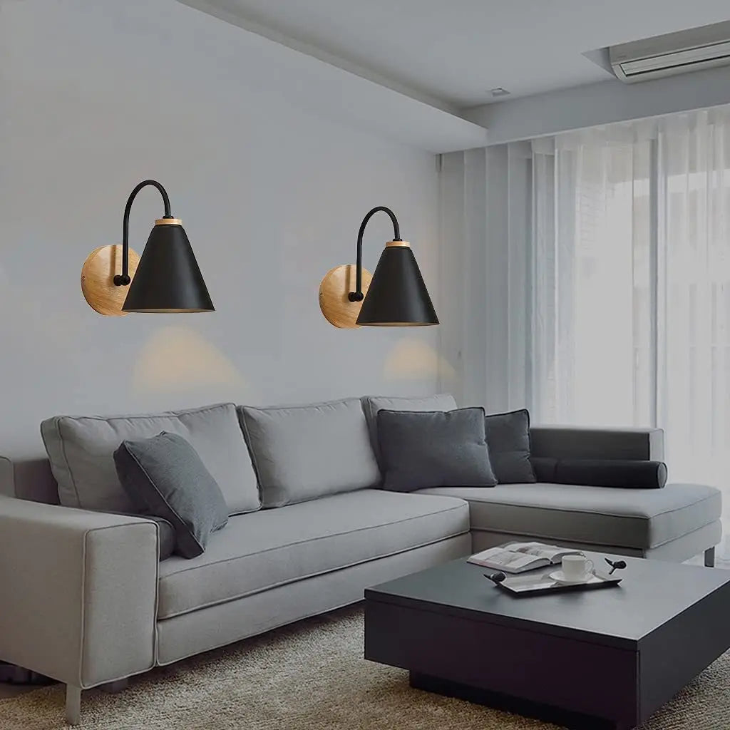 Nordic Beam Wood & Iron Wall Light